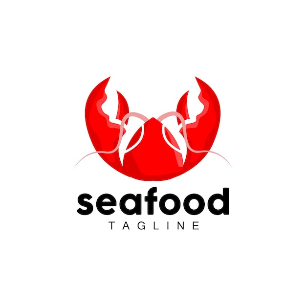 Lobster Logo Prosty Minimalistyczny Designkrewetki Owoce Morza Jedzenie Wektor Ilustracja Symbol Ikona