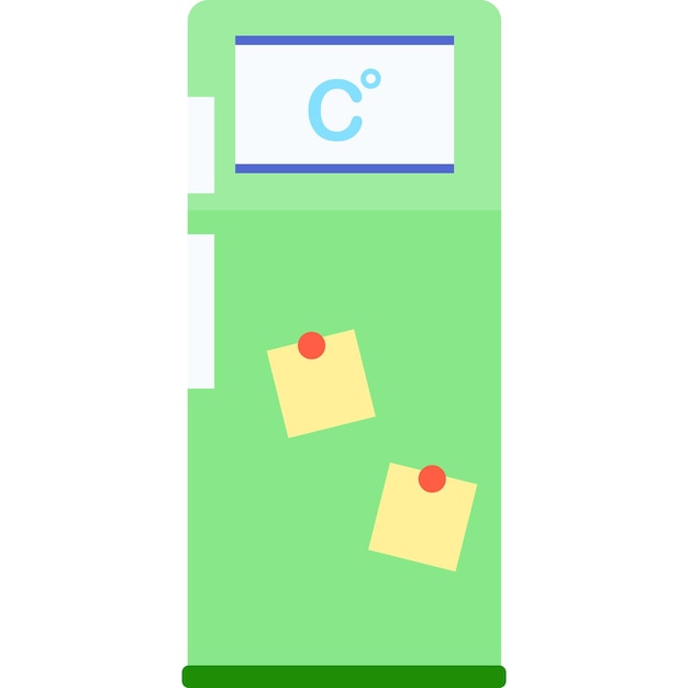 Lodówka Wektor Lodówka I Ikona Naklejki Magnes