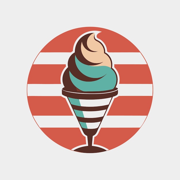 lody z czerwonym i białym tłem