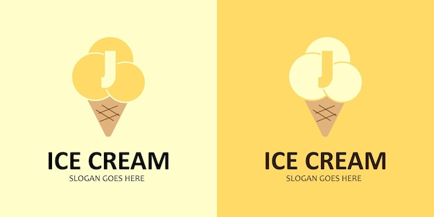 Lody Z Literą J Logo Design