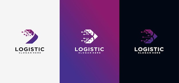 Logistyczne Logo Wektor Strzałki. Ikona Wysyłki. Ikona Strzałki. Logo Usługi Spedycyjnej