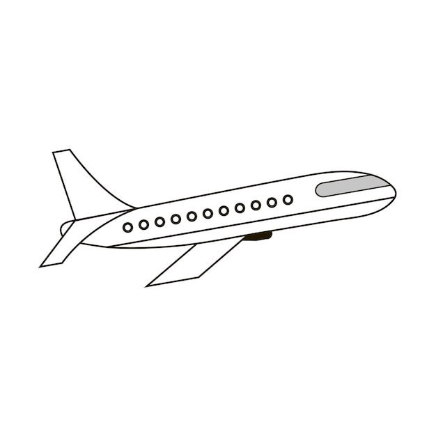 Logistyka I Dostarczanie Usługi Ikona Linii Samolotu Na Białym Tle Usługi Pocztowe Kreatywny Projekt Drona Płaska Ilustracja Wektorowa