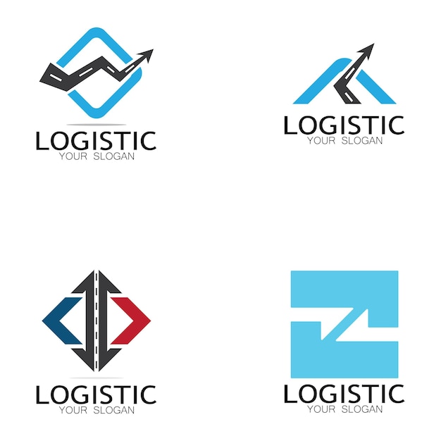 Logistyka Logo Ikona Ilustracja Wektor Projekt Dystrybucja Symbol Dostawa Towarów Gospodarka Finanse