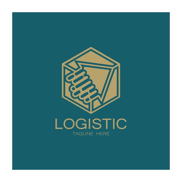 Logistyka Logo Ikona Ilustracja Wektor Projekt Dystrybucja Symbol Dostawa Towarów Gospodarka Finanse