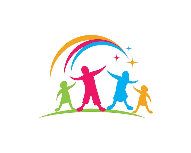Plik wektorowy logo adopcji i opieki społecznej