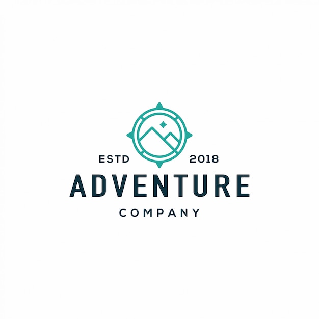 Plik wektorowy logo adventure compass