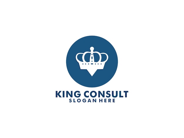 Logo Agencji Doradczej King Wektor Logo Doradztwa Szablon