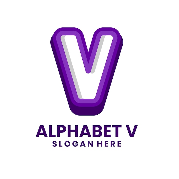 Plik wektorowy logo alfabetu v