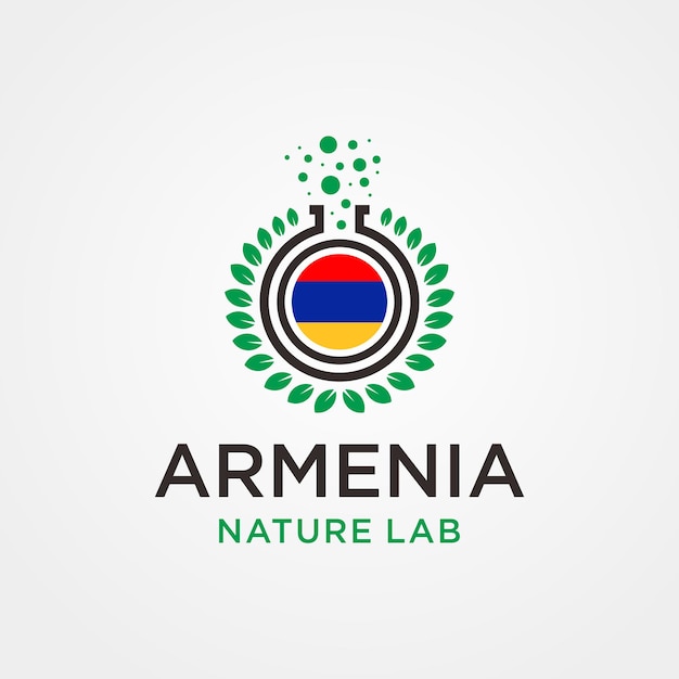 Logo Armenia Nature Lab Premium Wektor