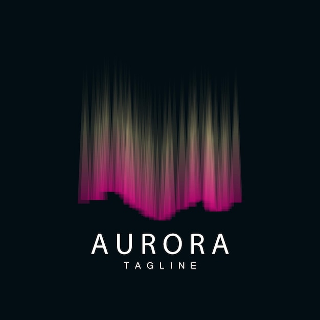 Logo Aurora Prosta Konstrukcja Niesamowita Naturalna Sceneria Aurora Vector Icon Template Illustration