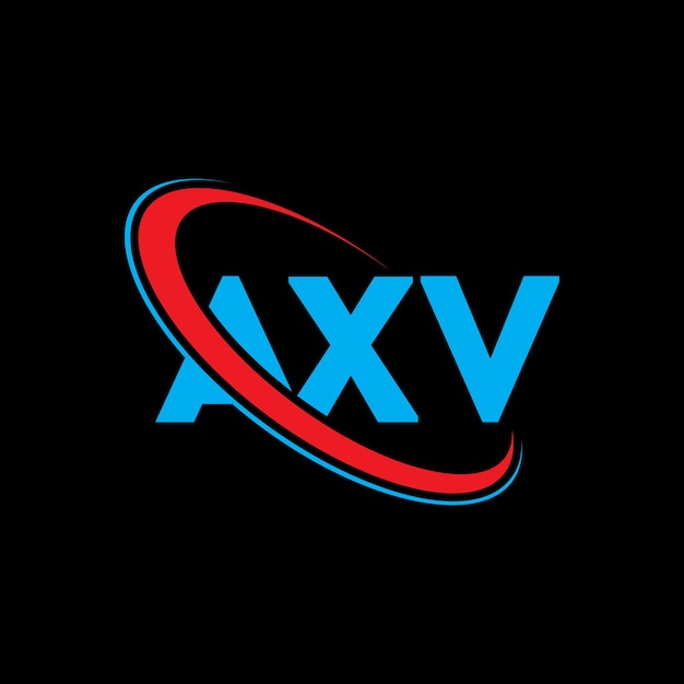 Plik wektorowy logo axv axv litera axv litera logo projekt inicjały axv logo powiązane z okręgiem i dużymi literami monogram logo axv typografia dla biznesu technologicznego i marki nieruchomości