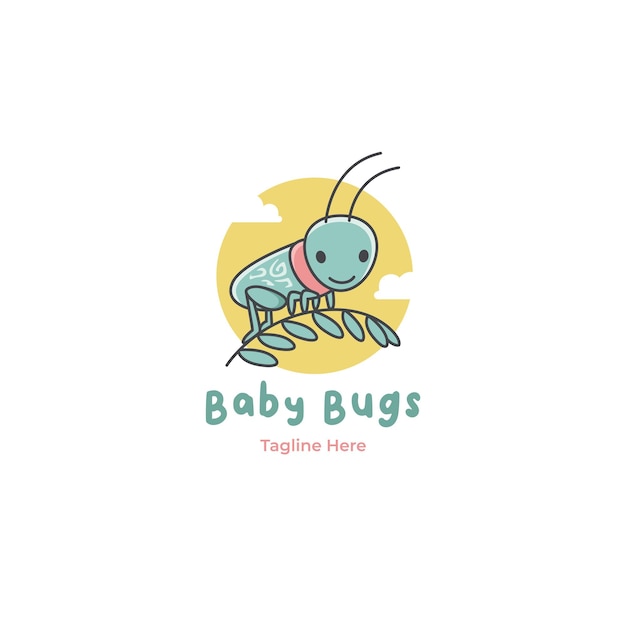 Plik wektorowy logo baby bugs, sklep dla dzieci i sklep dla dzieci