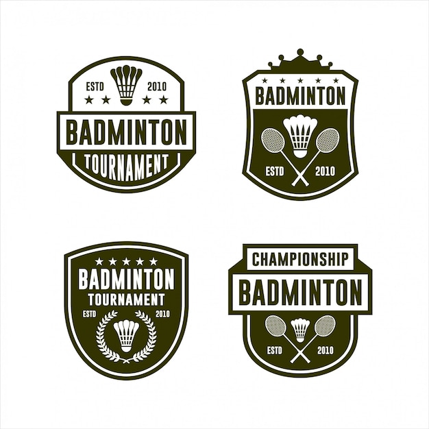 Logo Badminton Tournament Vector Collection