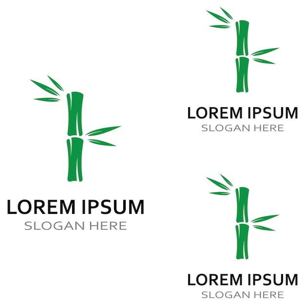 Logo Bambusowej Rośliny Lub Rodzaju Wydrążonej Rośliny Korzystanie Z Nowoczesnego Ilustracyjnego Projektu Koncepcji Wektora Biznesowego