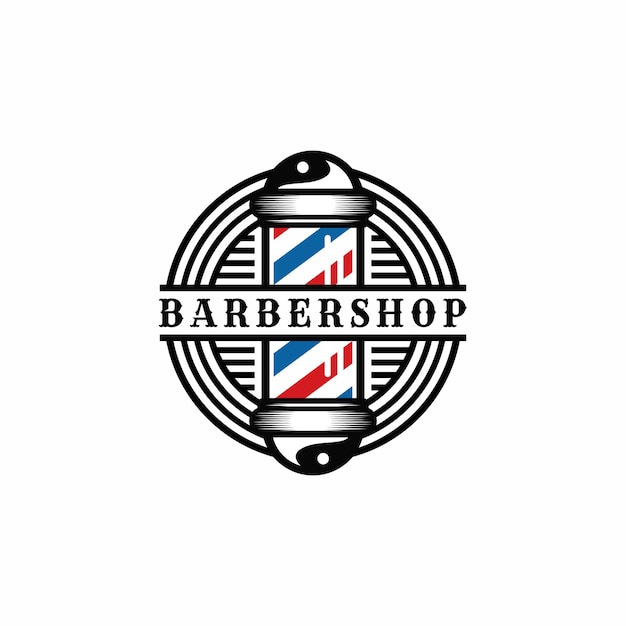 Plik wektorowy logo barbershop barberpole