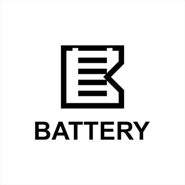 Logo Baterii Prosty Szablon Projektu Linii