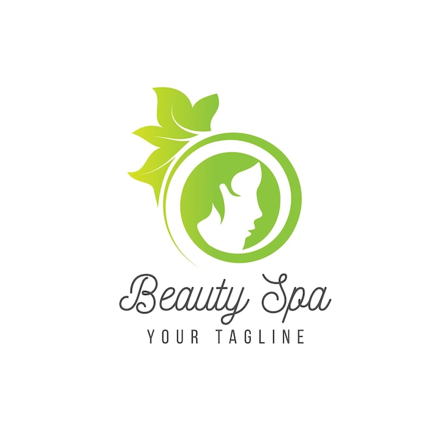 Logo Beauty Green Spa Z Kobietą W środku