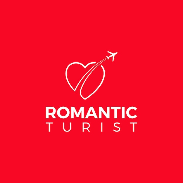 Logo biura podróży romantyczna wieża i logo podróży