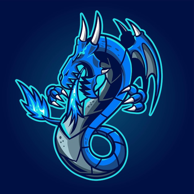 Logo Blue Dragon Esport Gaming