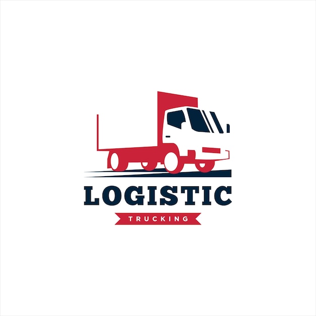 Logo Branży Logistycznej Wektor Transportu Ciężarówek