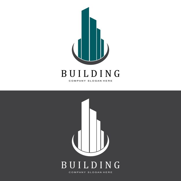 Logo budynku mieszkalnego architekta wektor projekt nadaje się do budownictwa mieszkaniowego