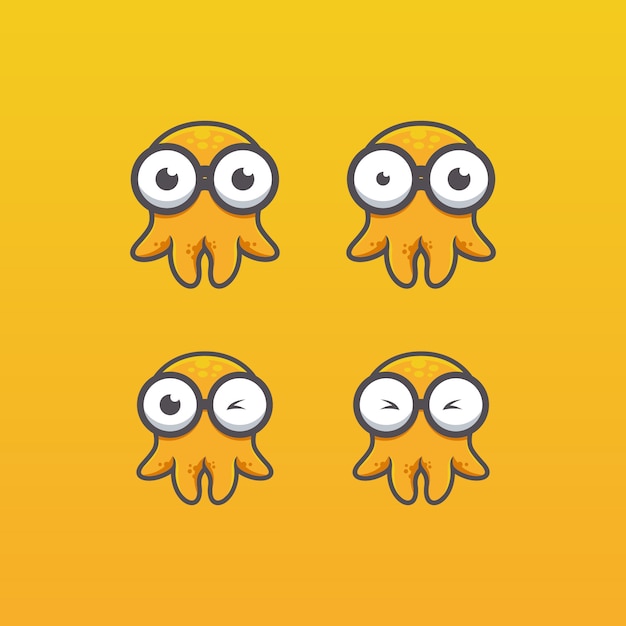 Plik wektorowy logo cute squid