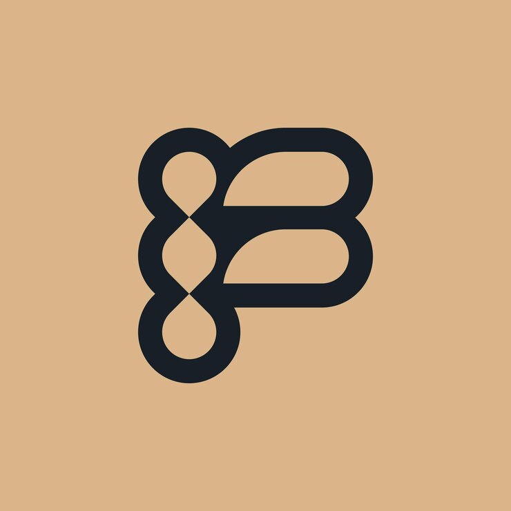 Wektor logo czatu na forum sieciowym z literą f