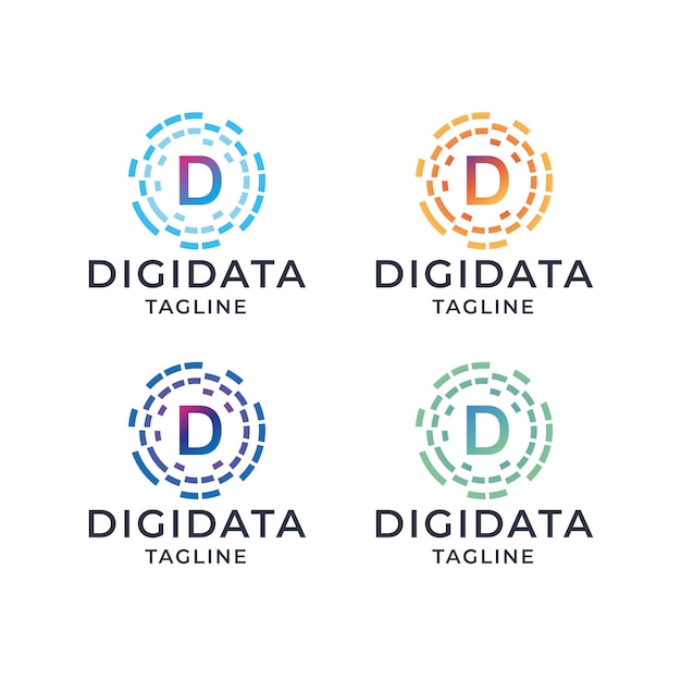 Logo Digital Data Letter D.