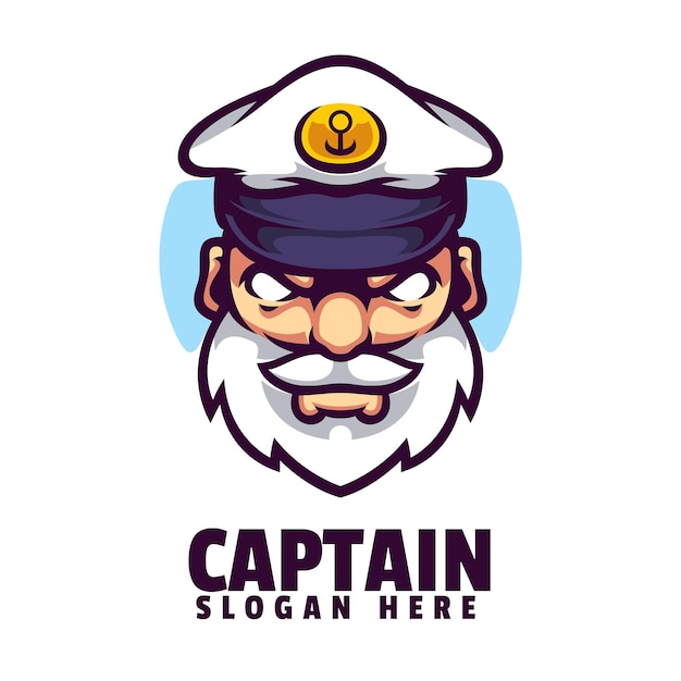 Logo Dla Kapitana W Kapeluszu I Kapeluszu Marynarza