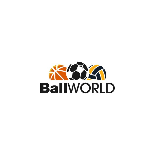 Plik wektorowy logo dla ligi sportowej o nazwie ball world