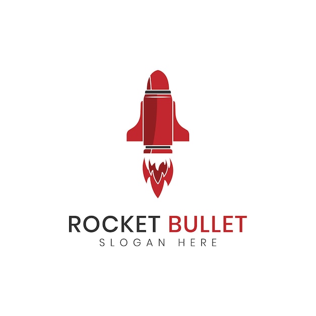 logo dla projektu rakiety i czerwonej kuli