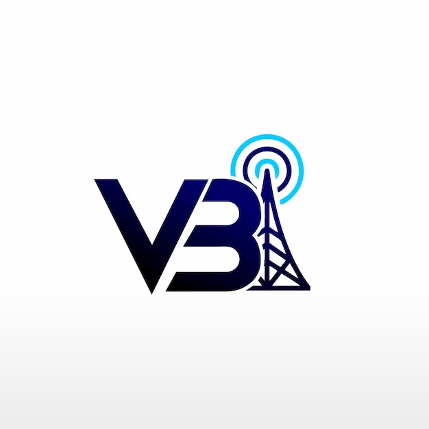 Plik wektorowy logo dla vb z niebieskim tłem
