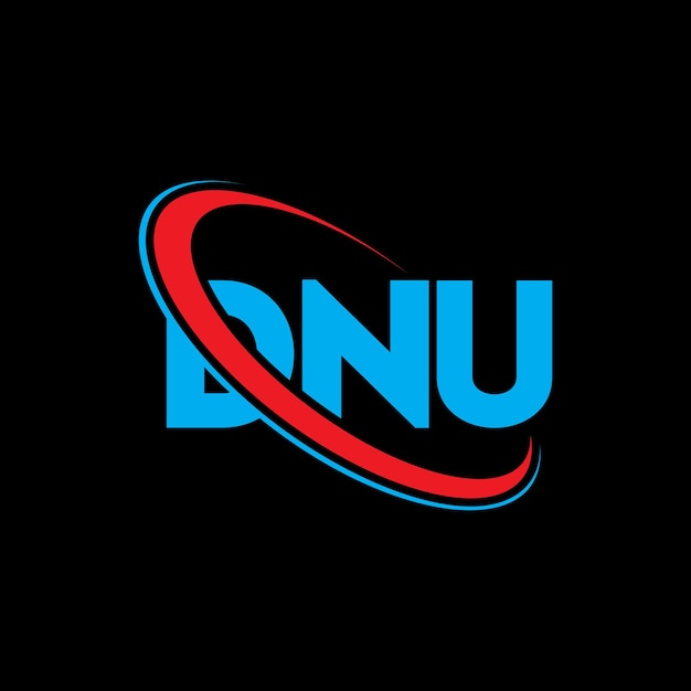 Plik wektorowy logo dnu (dnu letter dnu letter logo design) - inicjały logo dnu połączone z okręgiem i dużymi literami, logo dnu (typografia dla firmy technologicznej i marki nieruchomości)