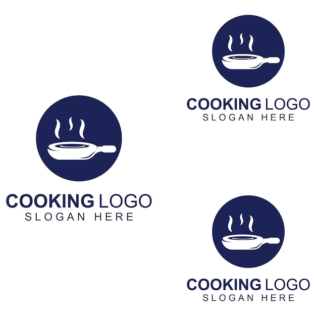 Logo Do Naczyń Do Gotowania Garnki Do Gotowania Szpatułki I łyżki Do Gotowania Korzystanie Z Koncepcji Projektu Szablonu Ilustracji Wektorowych