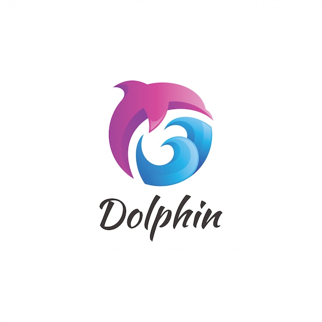 Logo Dolphin Water Wave