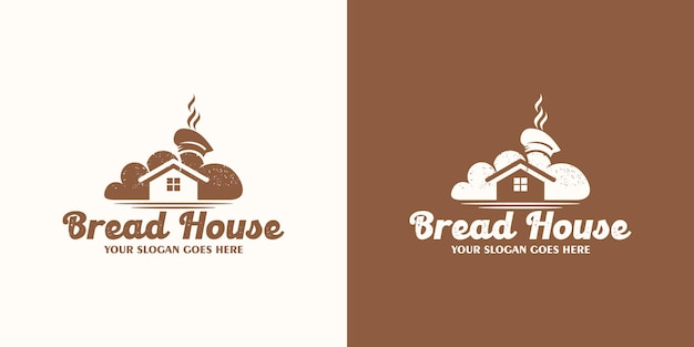 Logo domu chleba, logo piekarni, logo ciasta, odniesienie dla biznesu