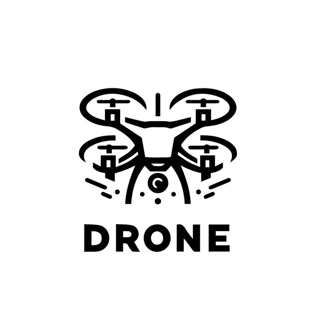 Logo drona w czarno-białym