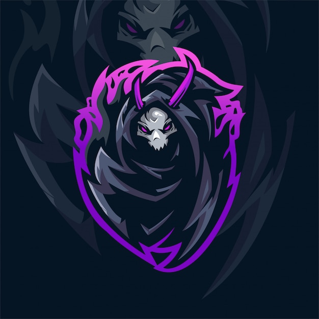 Plik wektorowy logo drużyny e-sportowej grim reaper