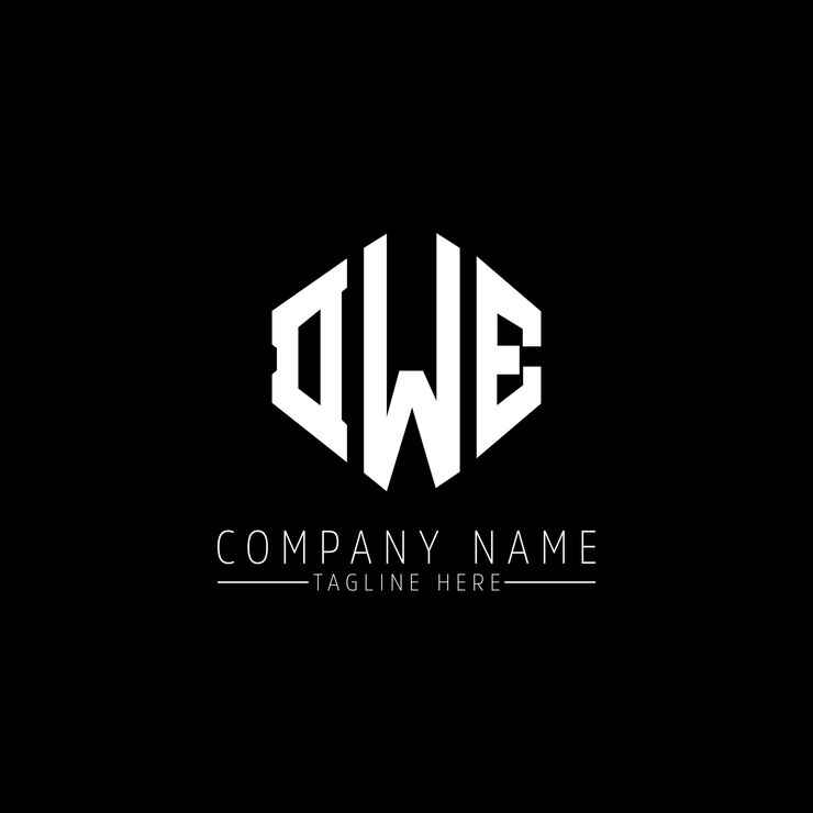 Wektor logo dwe w kształcie wieloboku dwe wieloboku i sześcianu dwe sześciokątny wektorowy szablon logo kolory białe i czarne dwe monogram logo biznesowe i nieruchomości