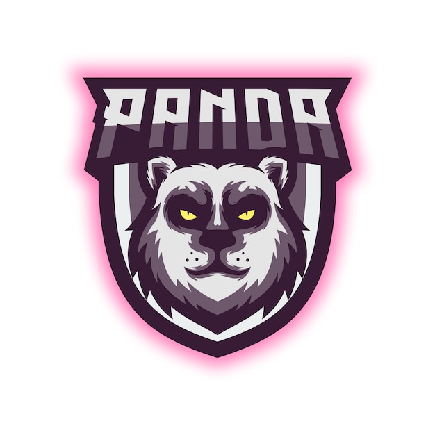 Plik wektorowy logo e-sportu panda