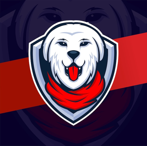 Logo E-sportu Z Maskotką Psa Rottweiler Do Gier I Logo Strażnika Psa