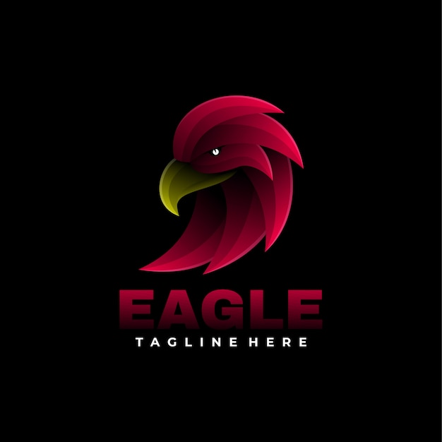 Plik wektorowy logo eagle gradient style.