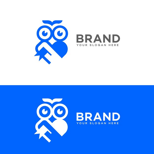 Plik wektorowy logo edukacji sowy ikona marka tożsamość znak symbolu szablon
