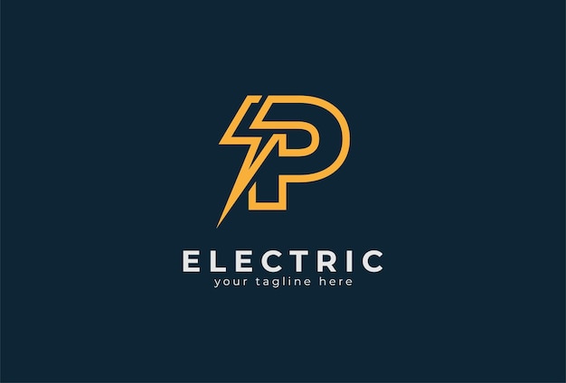 Logo Elektryczne, Litera O Z Kombinacją Piorunów, Szablon Logo Projektu Elektrycznego