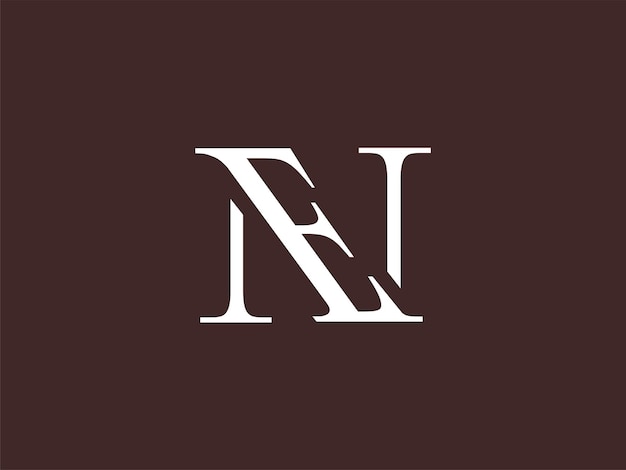 Logo EN lub NE w klasycznym nowoczesnym stylu dla marki osobistej, monogramu ślubnego itp.