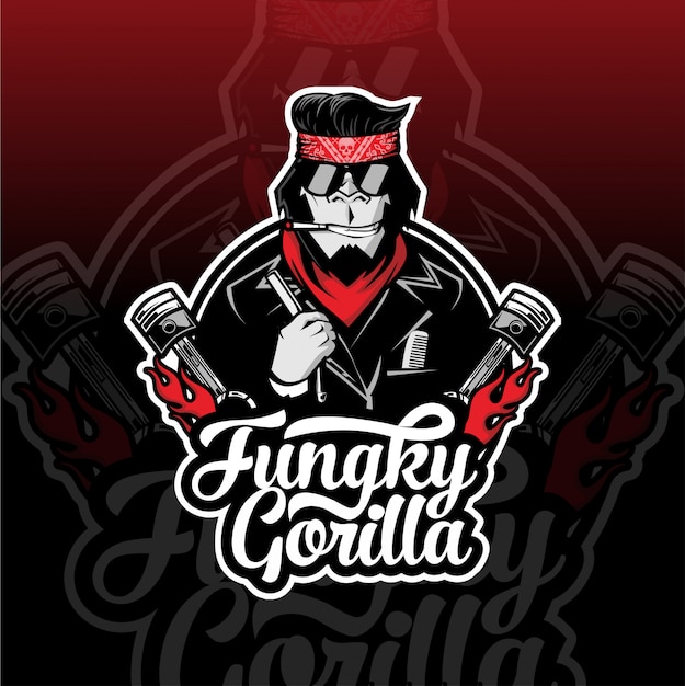 Logo Esport Fungky Gorilla Biker Biker