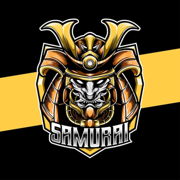 Plik wektorowy logo esport heaad knight samurai