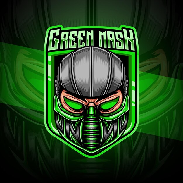 Logo Esport Z Zieloną Maską