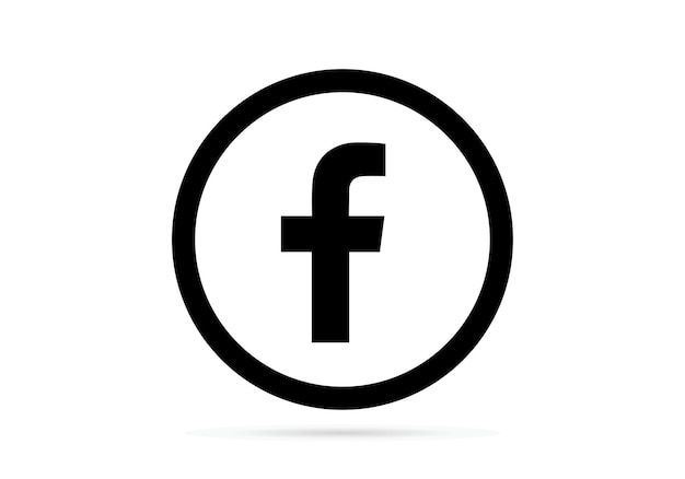 Plik wektorowy logo facebooka logo mediów społecznościowych facebook szara ikona ilustracja wektora facebooka