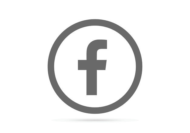 Logo Facebooka Logo Mediów Społecznościowych Facebook Szara Ikona Ilustracja Wektora Facebooka